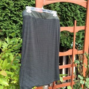 Striped Black and Gray Women's Skirt